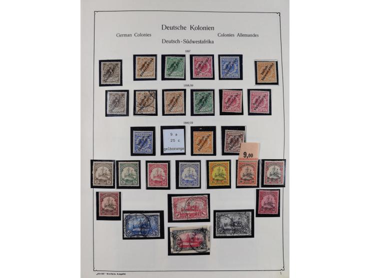 1849/1959, meist ungebrauchte und gestempelte Sammlung ab Altdeutschland mit Deutsches Reich, Deutsche Kolonien, Nebengebiete