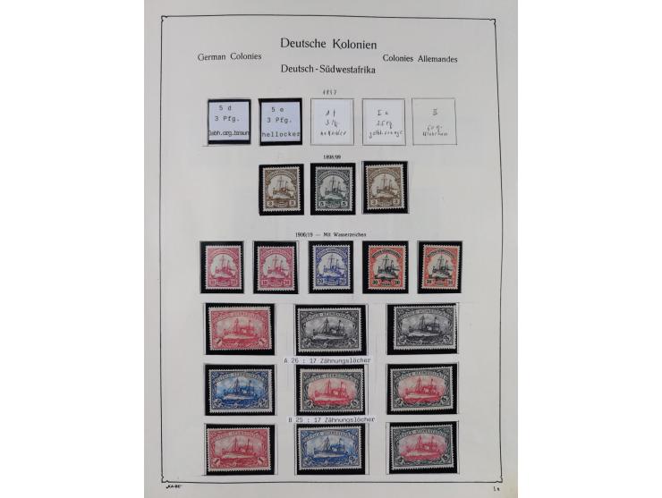 1849/1959, meist ungebrauchte und gestempelte Sammlung ab Altdeutschland mit Deutsches Reich, Deutsche Kolonien, Nebengebiete