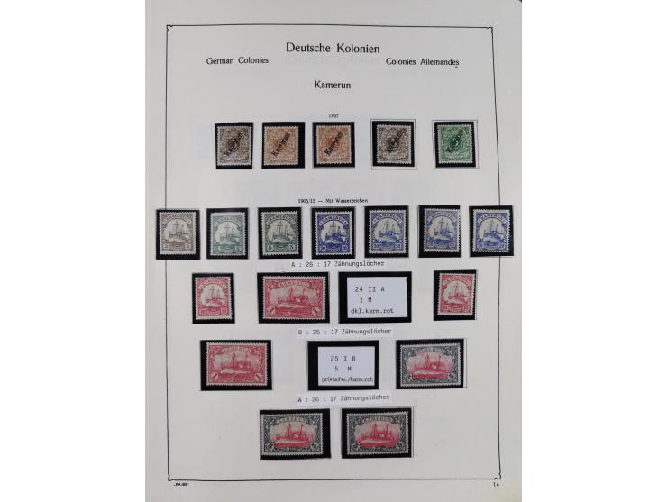 1849/1959, meist ungebrauchte und gestempelte Sammlung ab Altdeutschland mit Deutsches Reich, Deutsche Kolonien, Nebengebiete