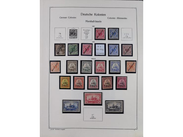 1849/1959, meist ungebrauchte und gestempelte Sammlung ab Altdeutschland mit Deutsches Reich, Deutsche Kolonien, Nebengebiete