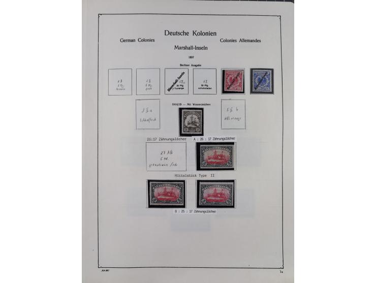 1849/1959, meist ungebrauchte und gestempelte Sammlung ab Altdeutschland mit Deutsches Reich, Deutsche Kolonien, Nebengebiete