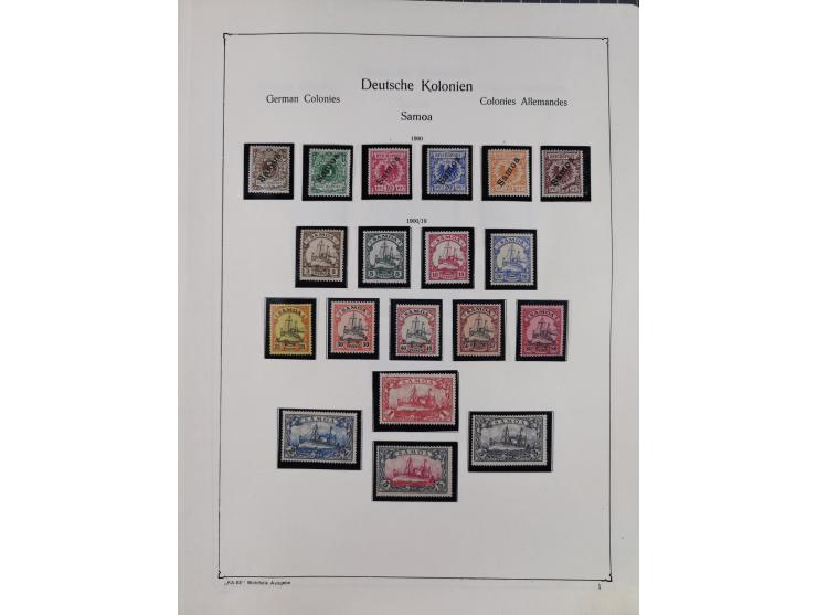 1849/1959, meist ungebrauchte und gestempelte Sammlung ab Altdeutschland mit Deutsches Reich, Deutsche Kolonien, Nebengebiete