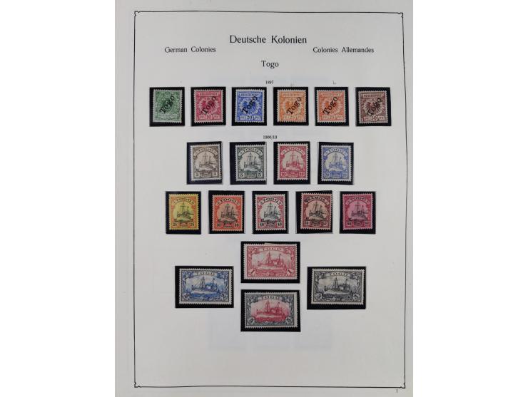 1849/1959, meist ungebrauchte und gestempelte Sammlung ab Altdeutschland mit Deutsches Reich, Deutsche Kolonien, Nebengebiete