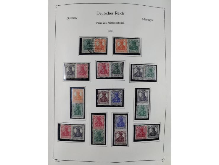 ZUSAMMENDRUCKE: 1913/68, anfangs meist ungebrauchte und gestempelte, später postfrische Sammlung Zusammendrucke ab Germania u