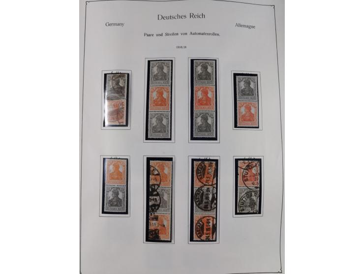 ZUSAMMENDRUCKE: 1913/68, anfangs meist ungebrauchte und gestempelte, später postfrische Sammlung Zusammendrucke ab Germania u