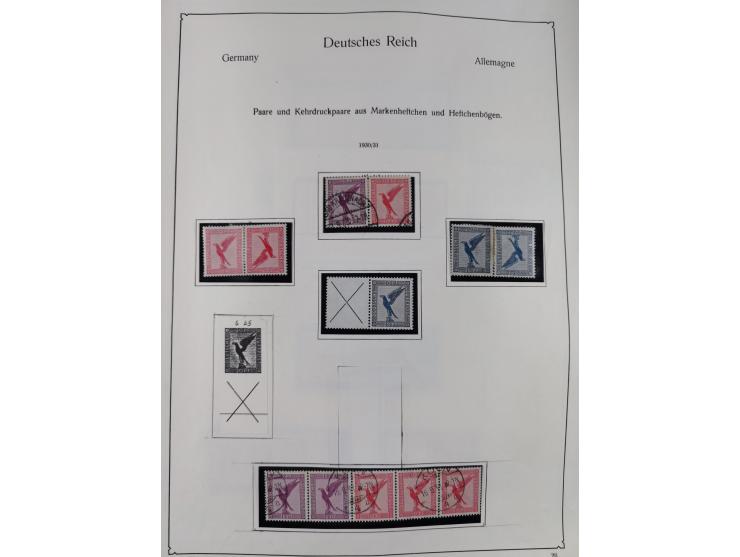 ZUSAMMENDRUCKE: 1913/68, anfangs meist ungebrauchte und gestempelte, später postfrische Sammlung Zusammendrucke ab Germania u