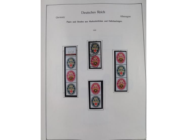 ZUSAMMENDRUCKE: 1913/68, anfangs meist ungebrauchte und gestempelte, später postfrische Sammlung Zusammendrucke ab Germania u