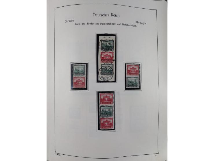 ZUSAMMENDRUCKE: 1913/68, anfangs meist ungebrauchte und gestempelte, später postfrische Sammlung Zusammendrucke ab Germania u
