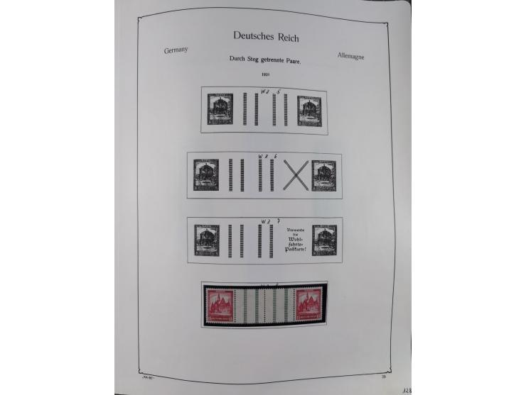 ZUSAMMENDRUCKE: 1913/68, anfangs meist ungebrauchte und gestempelte, später postfrische Sammlung Zusammendrucke ab Germania u
