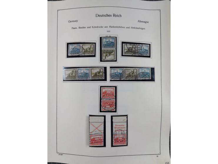 ZUSAMMENDRUCKE: 1913/68, anfangs meist ungebrauchte und gestempelte, später postfrische Sammlung Zusammendrucke ab Germania u