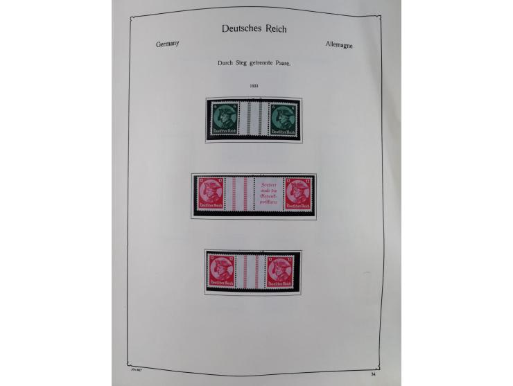 ZUSAMMENDRUCKE: 1913/68, anfangs meist ungebrauchte und gestempelte, später postfrische Sammlung Zusammendrucke ab Germania u