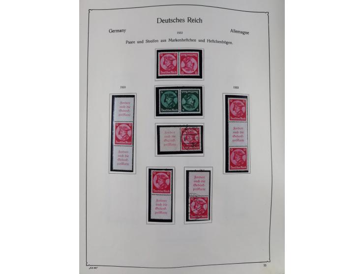 ZUSAMMENDRUCKE: 1913/68, anfangs meist ungebrauchte und gestempelte, später postfrische Sammlung Zusammendrucke ab Germania u