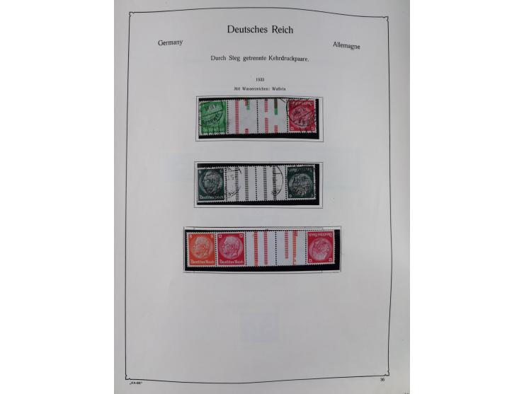 ZUSAMMENDRUCKE: 1913/68, anfangs meist ungebrauchte und gestempelte, später postfrische Sammlung Zusammendrucke ab Germania u