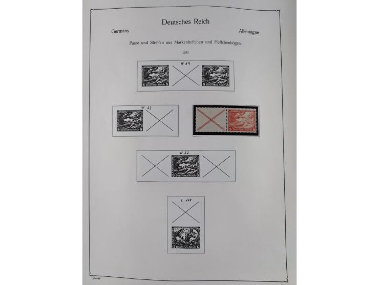 ZUSAMMENDRUCKE: 1913/68, anfangs meist ungebrauchte und gestempelte, später postfrische Sammlung Zusammendrucke ab Germania u