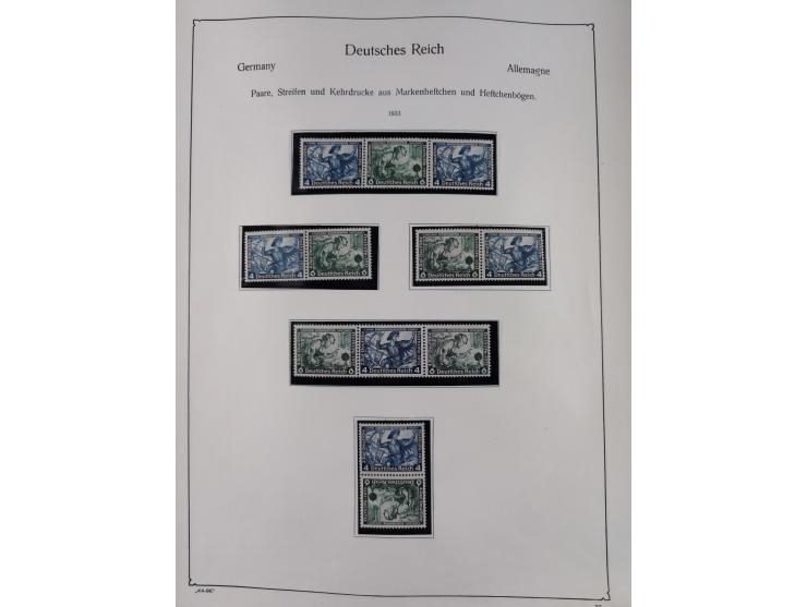 ZUSAMMENDRUCKE: 1913/68, anfangs meist ungebrauchte und gestempelte, später postfrische Sammlung Zusammendrucke ab Germania u