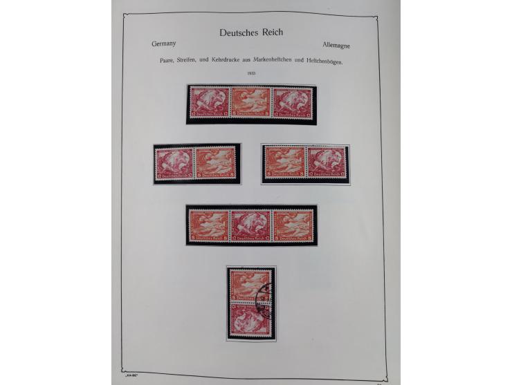 ZUSAMMENDRUCKE: 1913/68, anfangs meist ungebrauchte und gestempelte, später postfrische Sammlung Zusammendrucke ab Germania u