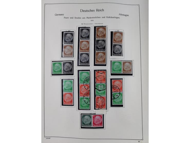 ZUSAMMENDRUCKE: 1913/68, anfangs meist ungebrauchte und gestempelte, später postfrische Sammlung Zusammendrucke ab Germania u