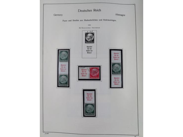 ZUSAMMENDRUCKE: 1913/68, anfangs meist ungebrauchte und gestempelte, später postfrische Sammlung Zusammendrucke ab Germania u