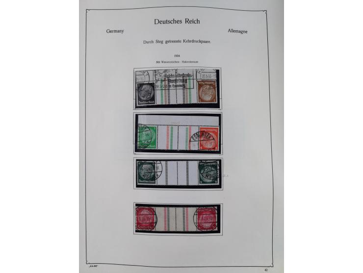 ZUSAMMENDRUCKE: 1913/68, anfangs meist ungebrauchte und gestempelte, später postfrische Sammlung Zusammendrucke ab Germania u