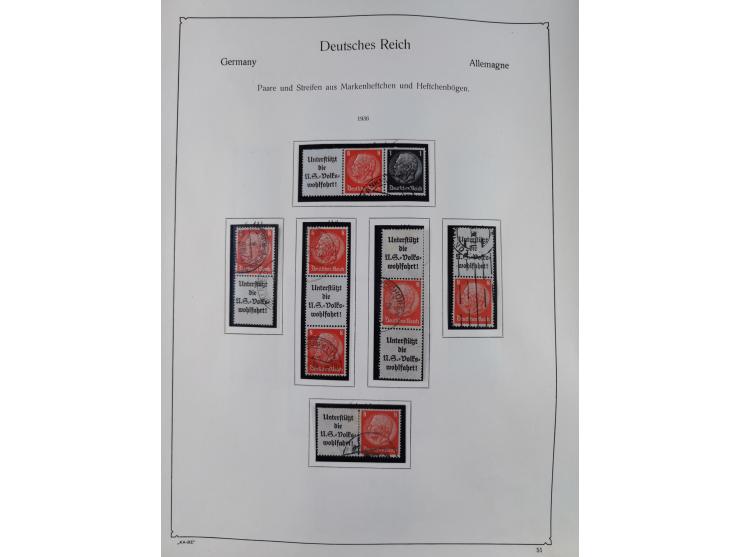 ZUSAMMENDRUCKE: 1913/68, anfangs meist ungebrauchte und gestempelte, später postfrische Sammlung Zusammendrucke ab Germania u