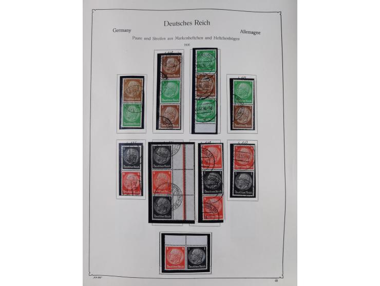 ZUSAMMENDRUCKE: 1913/68, anfangs meist ungebrauchte und gestempelte, später postfrische Sammlung Zusammendrucke ab Germania u