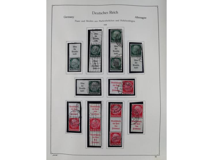 ZUSAMMENDRUCKE: 1913/68, anfangs meist ungebrauchte und gestempelte, später postfrische Sammlung Zusammendrucke ab Germania u