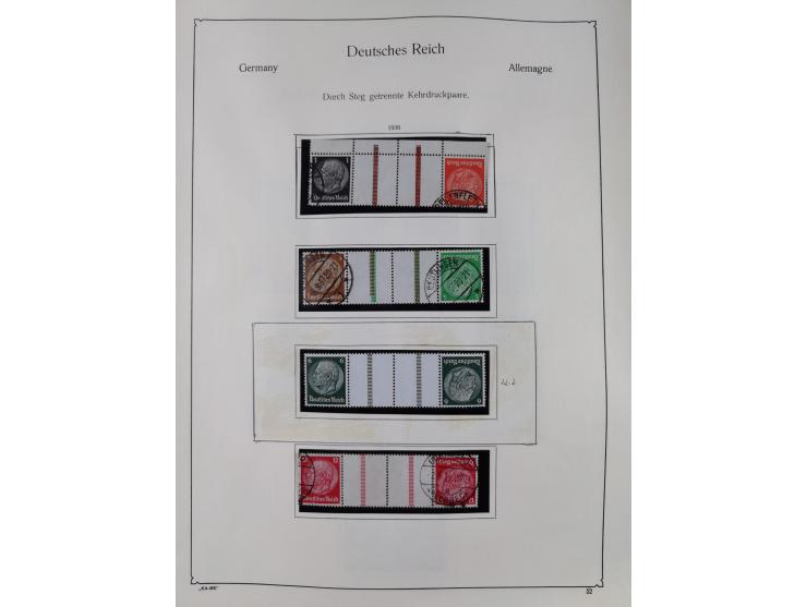 ZUSAMMENDRUCKE: 1913/68, anfangs meist ungebrauchte und gestempelte, später postfrische Sammlung Zusammendrucke ab Germania u