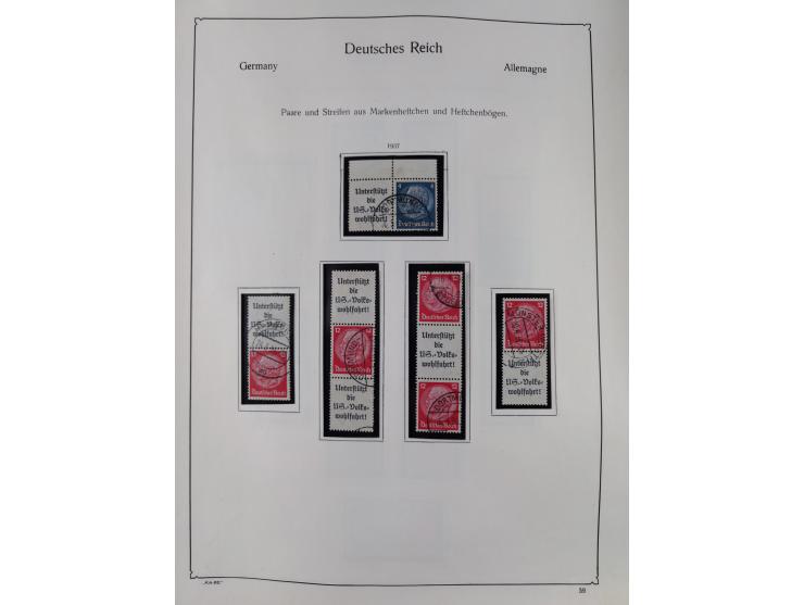 ZUSAMMENDRUCKE: 1913/68, anfangs meist ungebrauchte und gestempelte, später postfrische Sammlung Zusammendrucke ab Germania u