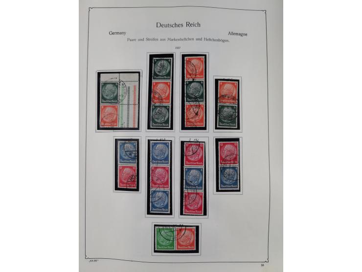 ZUSAMMENDRUCKE: 1913/68, anfangs meist ungebrauchte und gestempelte, später postfrische Sammlung Zusammendrucke ab Germania u
