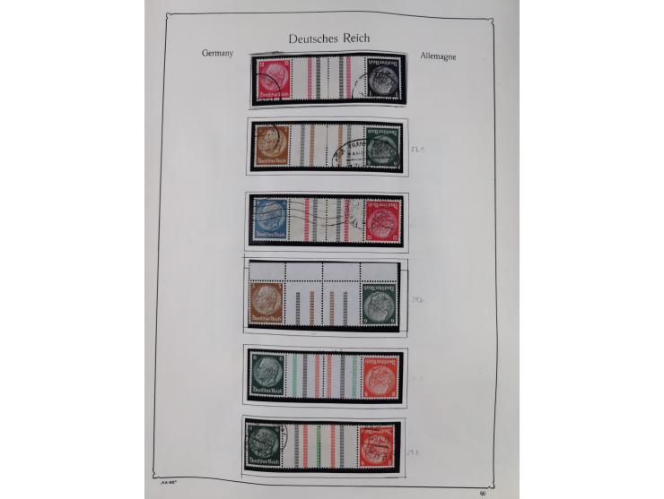 ZUSAMMENDRUCKE: 1913/68, anfangs meist ungebrauchte und gestempelte, später postfrische Sammlung Zusammendrucke ab Germania u