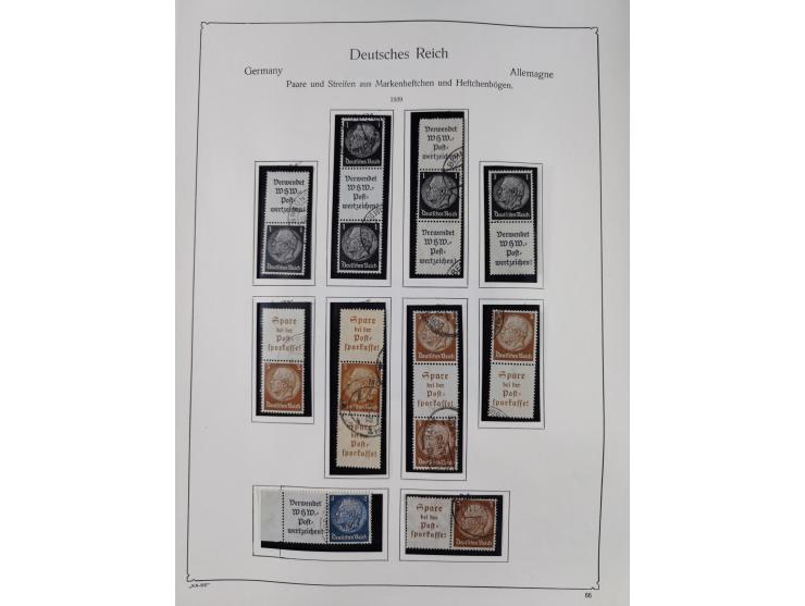 ZUSAMMENDRUCKE: 1913/68, anfangs meist ungebrauchte und gestempelte, später postfrische Sammlung Zusammendrucke ab Germania u