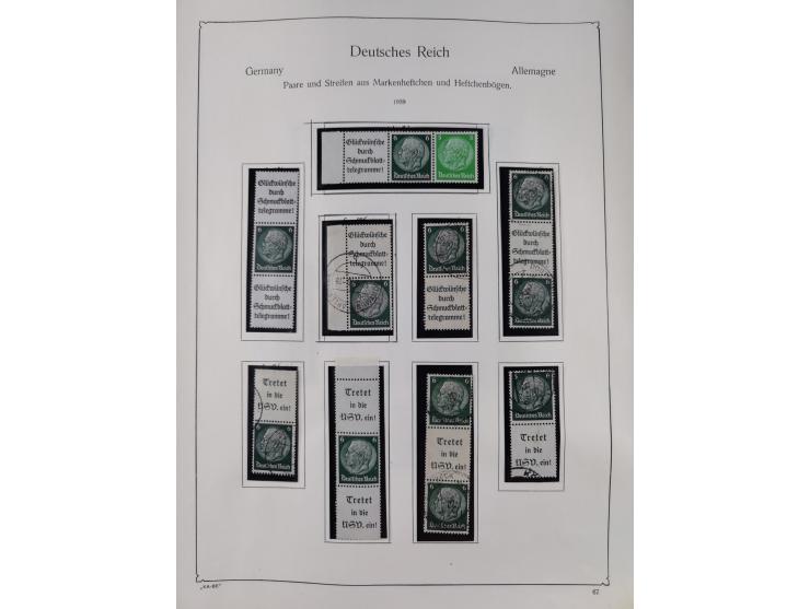 ZUSAMMENDRUCKE: 1913/68, anfangs meist ungebrauchte und gestempelte, später postfrische Sammlung Zusammendrucke ab Germania u