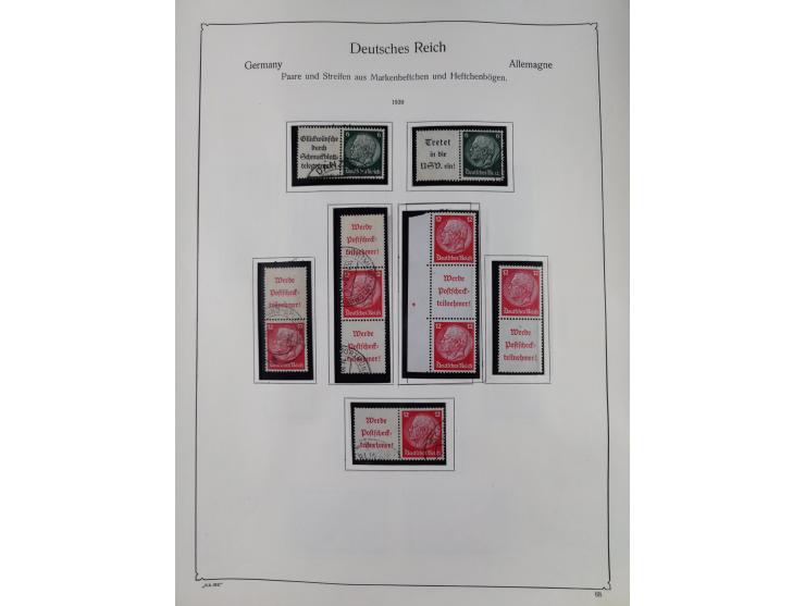 ZUSAMMENDRUCKE: 1913/68, anfangs meist ungebrauchte und gestempelte, später postfrische Sammlung Zusammendrucke ab Germania u