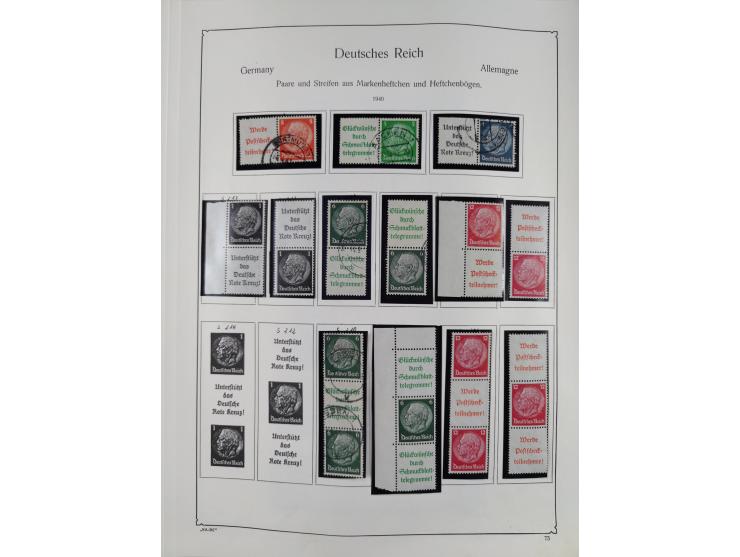 ZUSAMMENDRUCKE: 1913/68, anfangs meist ungebrauchte und gestempelte, später postfrische Sammlung Zusammendrucke ab Germania u