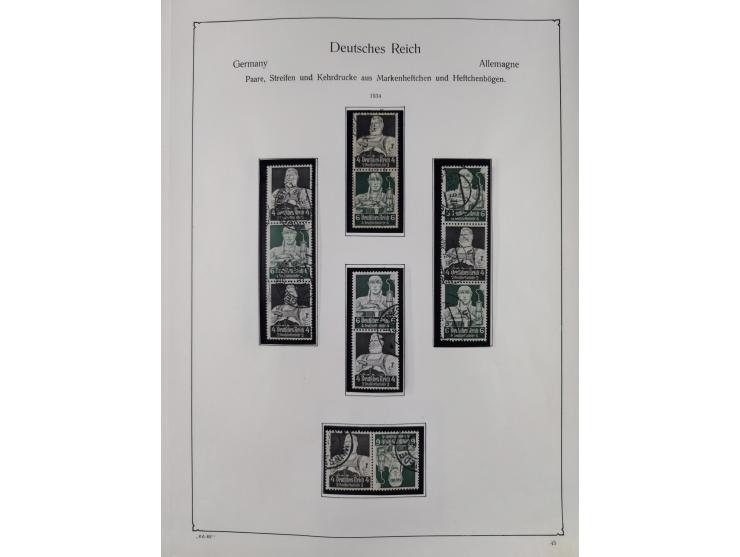 ZUSAMMENDRUCKE: 1913/68, anfangs meist ungebrauchte und gestempelte, später postfrische Sammlung Zusammendrucke ab Germania u