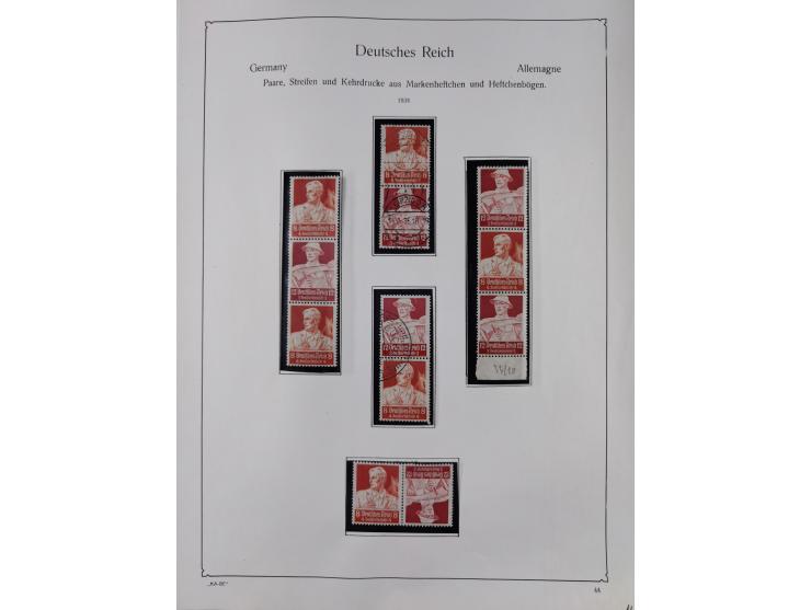 ZUSAMMENDRUCKE: 1913/68, anfangs meist ungebrauchte und gestempelte, später postfrische Sammlung Zusammendrucke ab Germania u