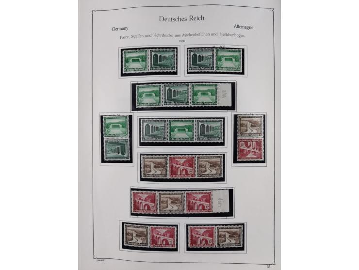 ZUSAMMENDRUCKE: 1913/68, anfangs meist ungebrauchte und gestempelte, später postfrische Sammlung Zusammendrucke ab Germania u