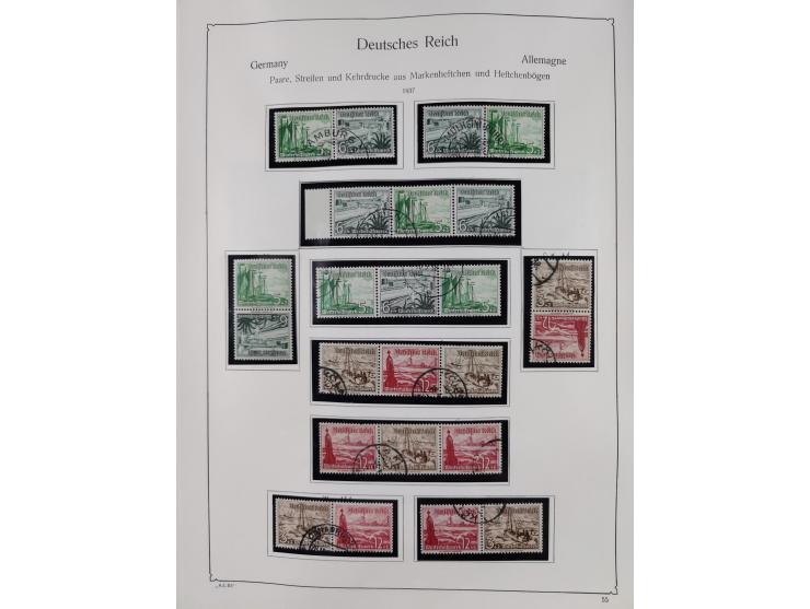 ZUSAMMENDRUCKE: 1913/68, anfangs meist ungebrauchte und gestempelte, später postfrische Sammlung Zusammendrucke ab Germania u