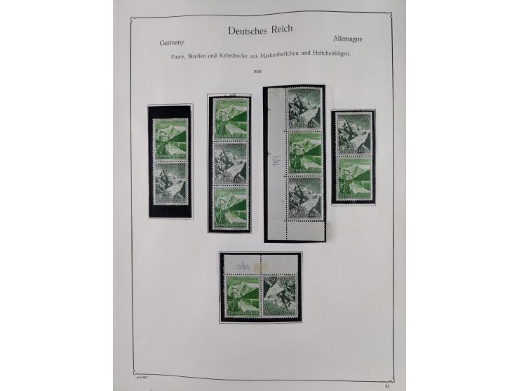 ZUSAMMENDRUCKE: 1913/68, anfangs meist ungebrauchte und gestempelte, später postfrische Sammlung Zusammendrucke ab Germania u