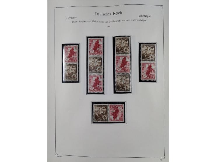 ZUSAMMENDRUCKE: 1913/68, anfangs meist ungebrauchte und gestempelte, später postfrische Sammlung Zusammendrucke ab Germania u