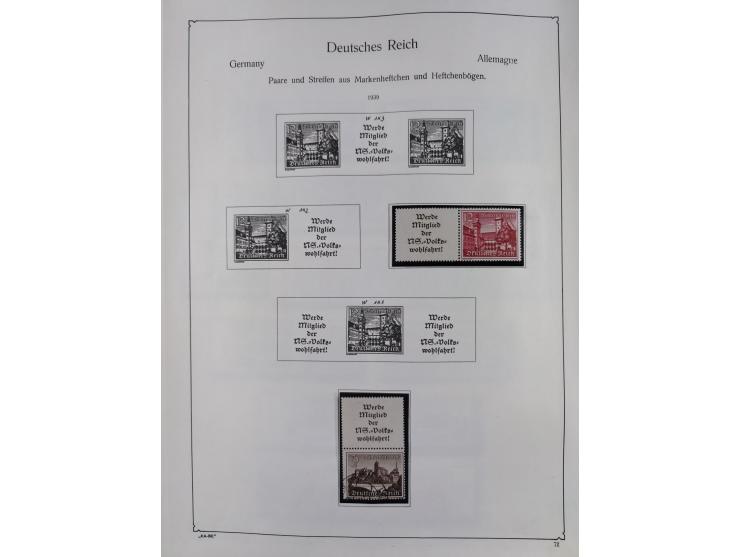 ZUSAMMENDRUCKE: 1913/68, anfangs meist ungebrauchte und gestempelte, später postfrische Sammlung Zusammendrucke ab Germania u