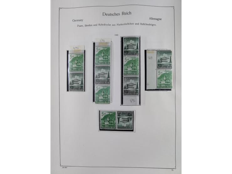 ZUSAMMENDRUCKE: 1913/68, anfangs meist ungebrauchte und gestempelte, später postfrische Sammlung Zusammendrucke ab Germania u