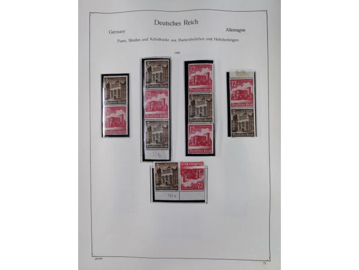 ZUSAMMENDRUCKE: 1913/68, anfangs meist ungebrauchte und gestempelte, später postfrische Sammlung Zusammendrucke ab Germania u