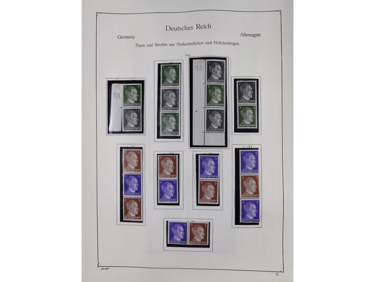 ZUSAMMENDRUCKE: 1913/68, anfangs meist ungebrauchte und gestempelte, später postfrische Sammlung Zusammendrucke ab Germania u