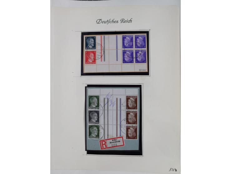 ZUSAMMENDRUCKE: 1913/68, anfangs meist ungebrauchte und gestempelte, später postfrische Sammlung Zusammendrucke ab Germania u