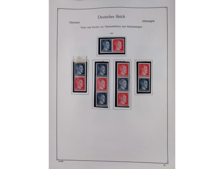 ZUSAMMENDRUCKE: 1913/68, anfangs meist ungebrauchte und gestempelte, später postfrische Sammlung Zusammendrucke ab Germania u