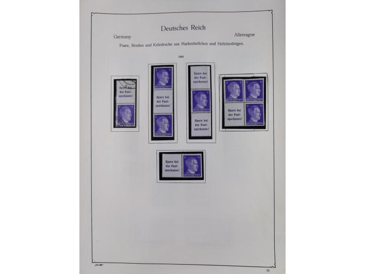 ZUSAMMENDRUCKE: 1913/68, anfangs meist ungebrauchte und gestempelte, später postfrische Sammlung Zusammendrucke ab Germania u