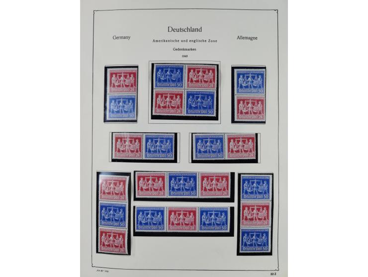 ZUSAMMENDRUCKE: 1913/68, anfangs meist ungebrauchte und gestempelte, später postfrische Sammlung Zusammendrucke ab Germania u