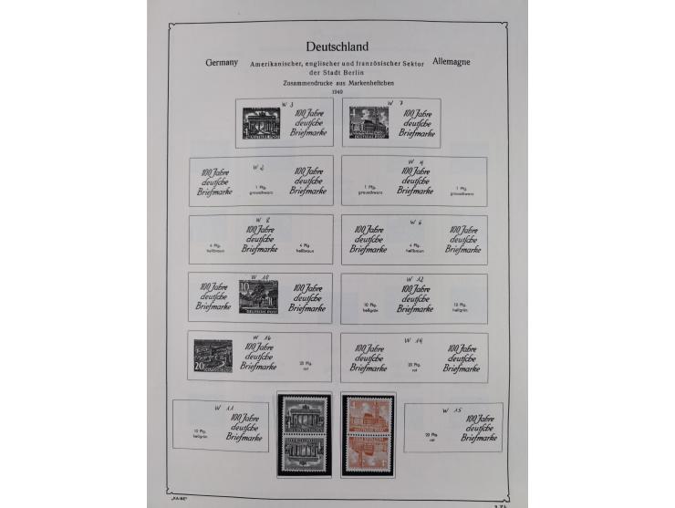 ZUSAMMENDRUCKE: 1913/68, anfangs meist ungebrauchte und gestempelte, später postfrische Sammlung Zusammendrucke ab Germania u