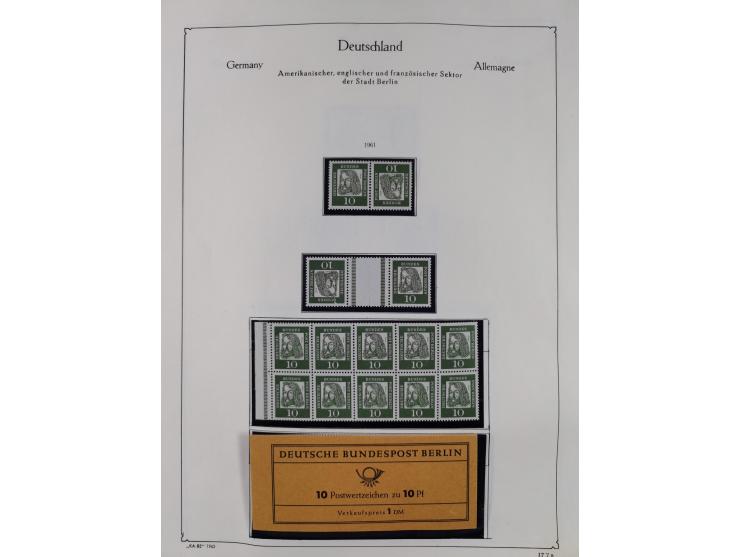 ZUSAMMENDRUCKE: 1913/68, anfangs meist ungebrauchte und gestempelte, später postfrische Sammlung Zusammendrucke ab Germania u